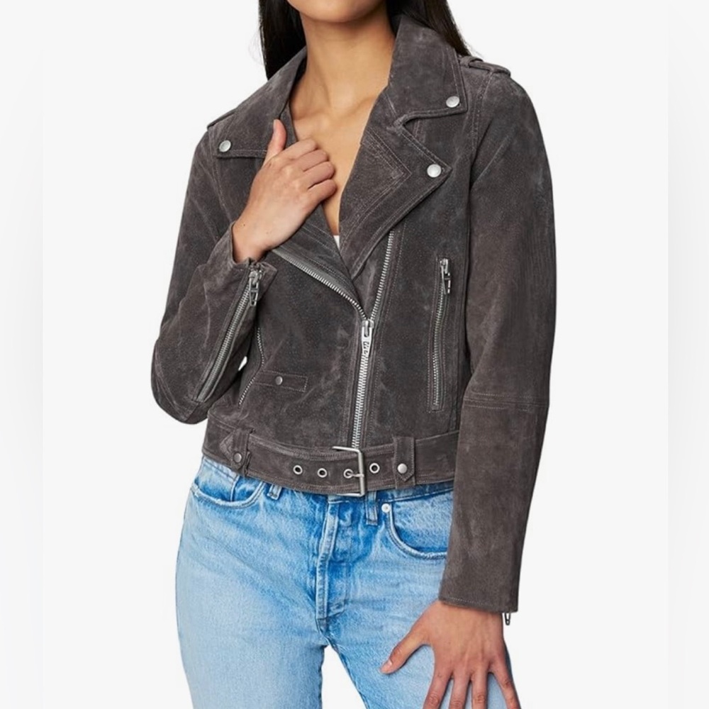 Blank NYC Suede Moto Jacket in shadow grey. Size XS.  CLOSET STAPLE!!!!!